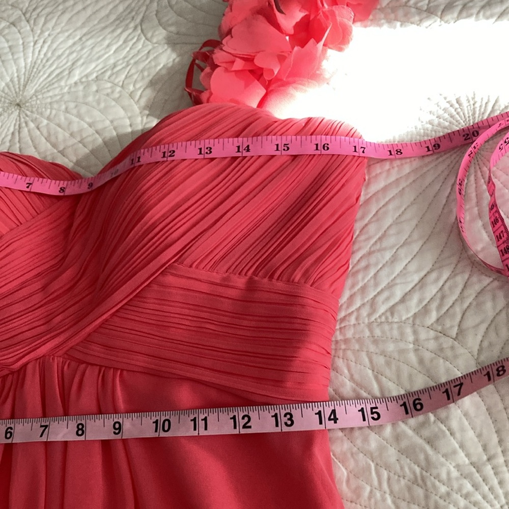 Vintage New Coral One Shoulder Cocktail  Dress - Picture 10 of 12
